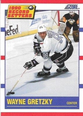 1990-91 Score Hockey Wayne Gretzky Most Career Points Card #347
