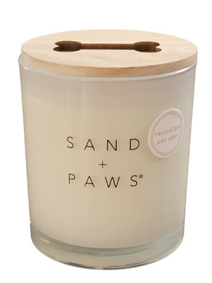 Sand + Paws 11.5oz Scented (Spiced Gingerbread) Candle, Neutralizes Pet Odor