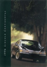 1996 Lincoln Continental Sales Folder Literature Book Specifications Colors