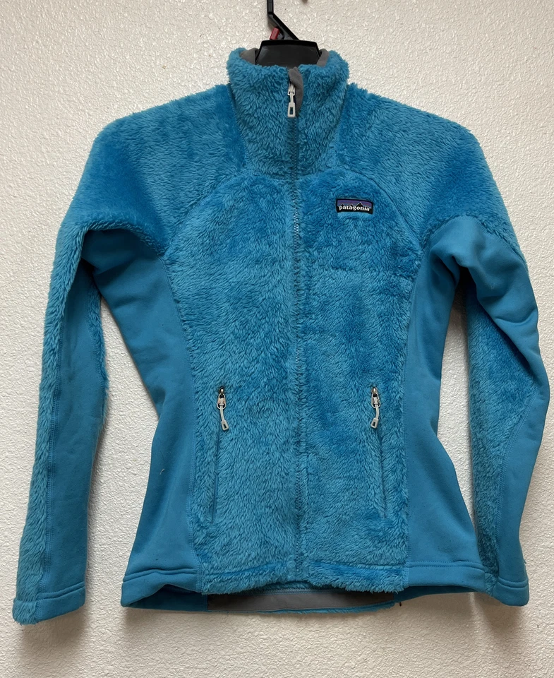 Chaqueta polartec polar difusa cremallera completa Patagonia R para mujer azul liso talla XS