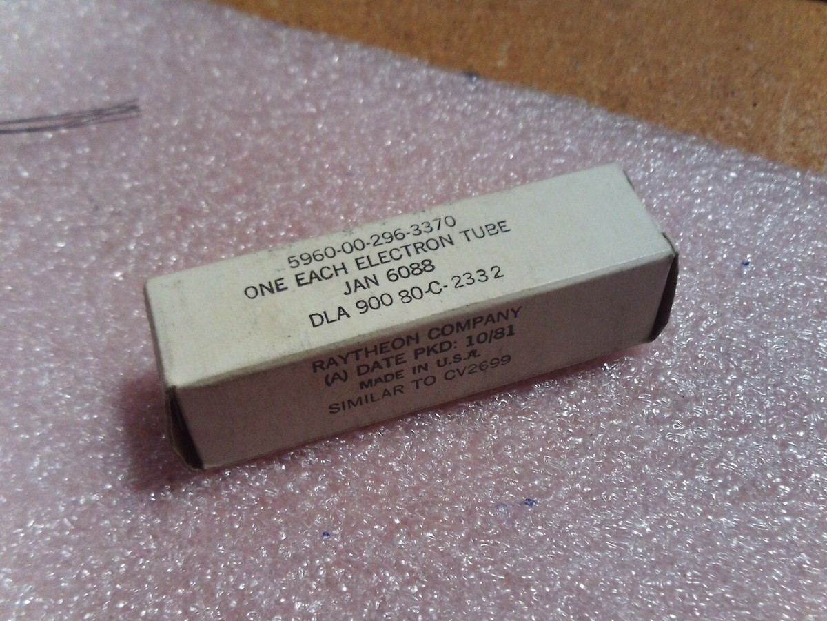 RAYTHEON ELECTRON TUBE PART # JAN6088 NSN: 5960-00-296-3370 RAYTHEON ELECTRON TUBE PART # JAN6088 NSN: 5960-00-296-3370