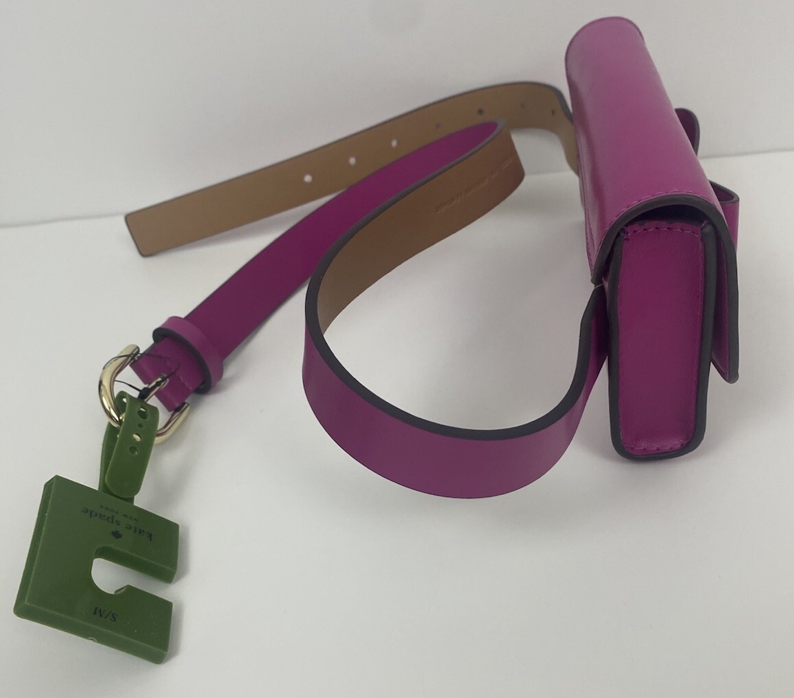 Kate Spade Bow Belt Bag Fuchsia Pink Leather Logo Stud  display picture 1