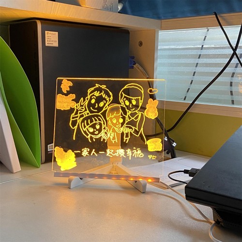 LED Note Board With Colors, Acrylic Dry Erase Board With Light,Light Up Dry Era - Picture 6 of 18
