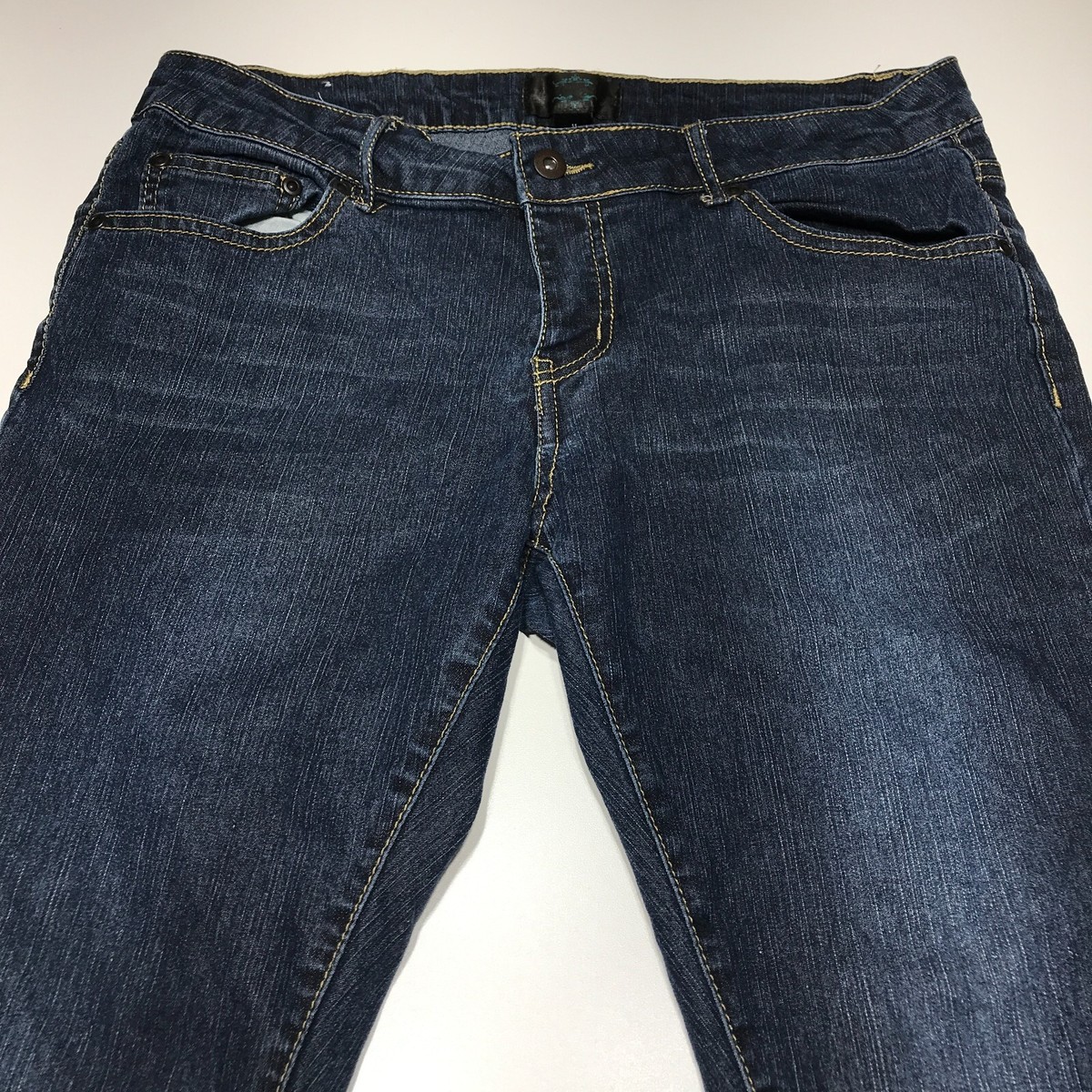 Rebel By Jeans Juniors Size 11 Stretch Denim Capri Blue Dark Wash