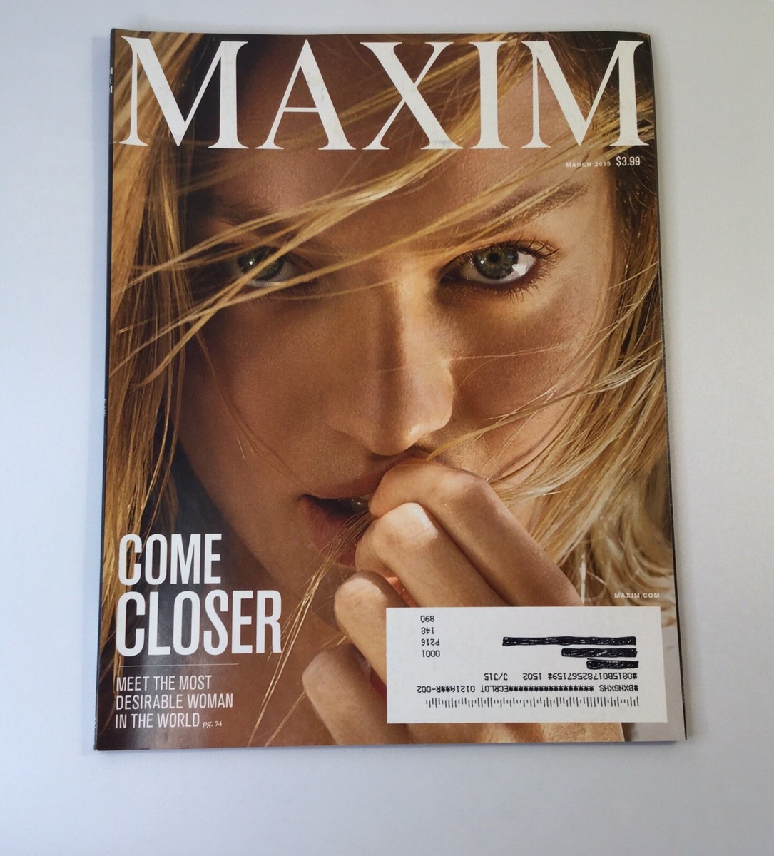 Maxim Magazine March 2015 Candice Swanepoel Neil Strauss Bianca
