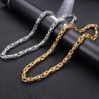 Herren Königshalskette aus Edelstahl Halskette Königskette Gold Silber 8 mm