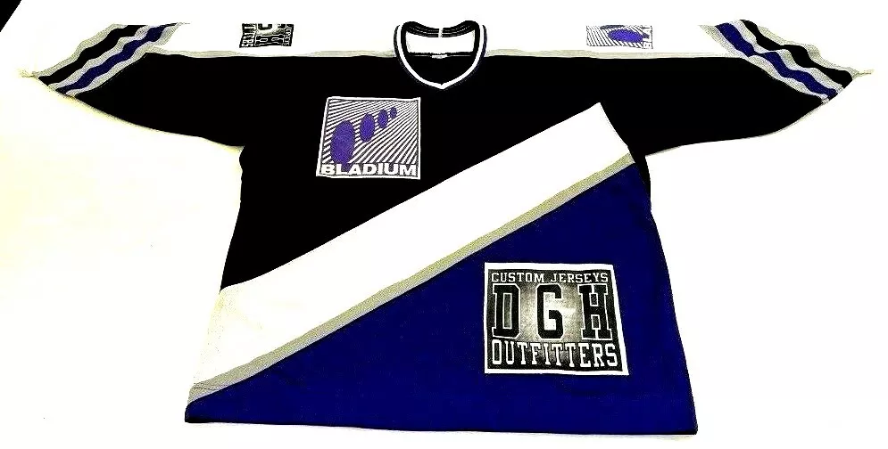 Custom Black White-Purple Hockey Jersey Discount