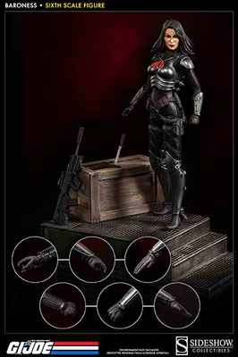 SIDESHOW GI JOE COBRA ASSASSIN BARONESS INTELIGENCE OFFICER 1/6