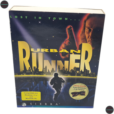 Urban Runner IBM PC CD Spiel Big Box Sierra 1996 Limited Edition Brille #2 B14