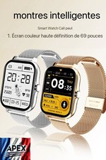 Montre connectée Bluetooth/Smartwatch écran tactile/Bracelet acier