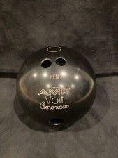 VTG AMF Voit American Bowling Ball - Jet Black - 15lb 10oz