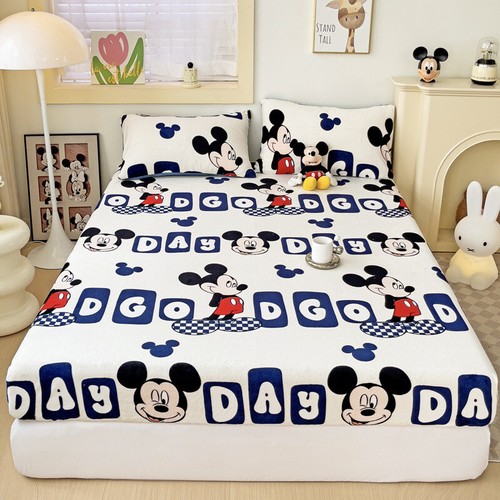 Disney Characters Fitted Sheet Set Bedding Decor/Customizable Single/Double Size - Picture 5 of 32