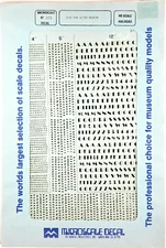 Microscale HO Scale Decals #87-329 1920's Era Ultra Modern - Black Lettering
