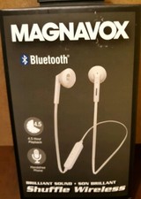 Magnavox Shuffle Wireless In-Ear Bluetooth Headphones MBH539-WH 