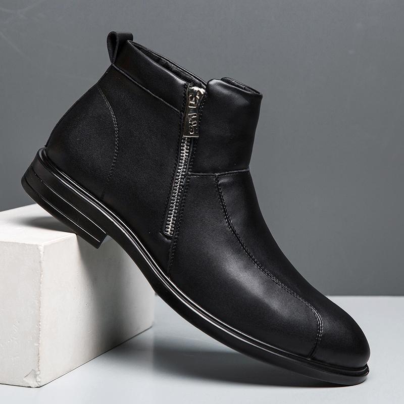 SAOLA Scarpe alte uomo business pile punta britannica Oxford matrimonio nere in pile