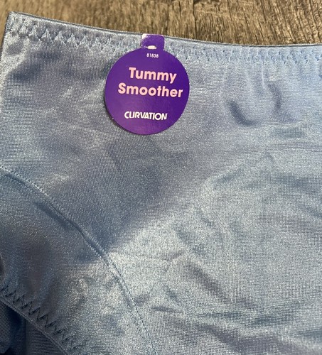 New Vintage Baby Blue PANTIES Silky NYLON Stretch Satin Full BRIEF ~ Sz 6 M - Picture 2 of 4
