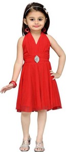girls midi knee length party dress