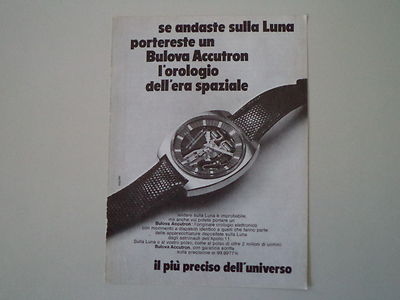 advertising Pubblicità 1969 OROLOGIO BULOVA ACCUTRON