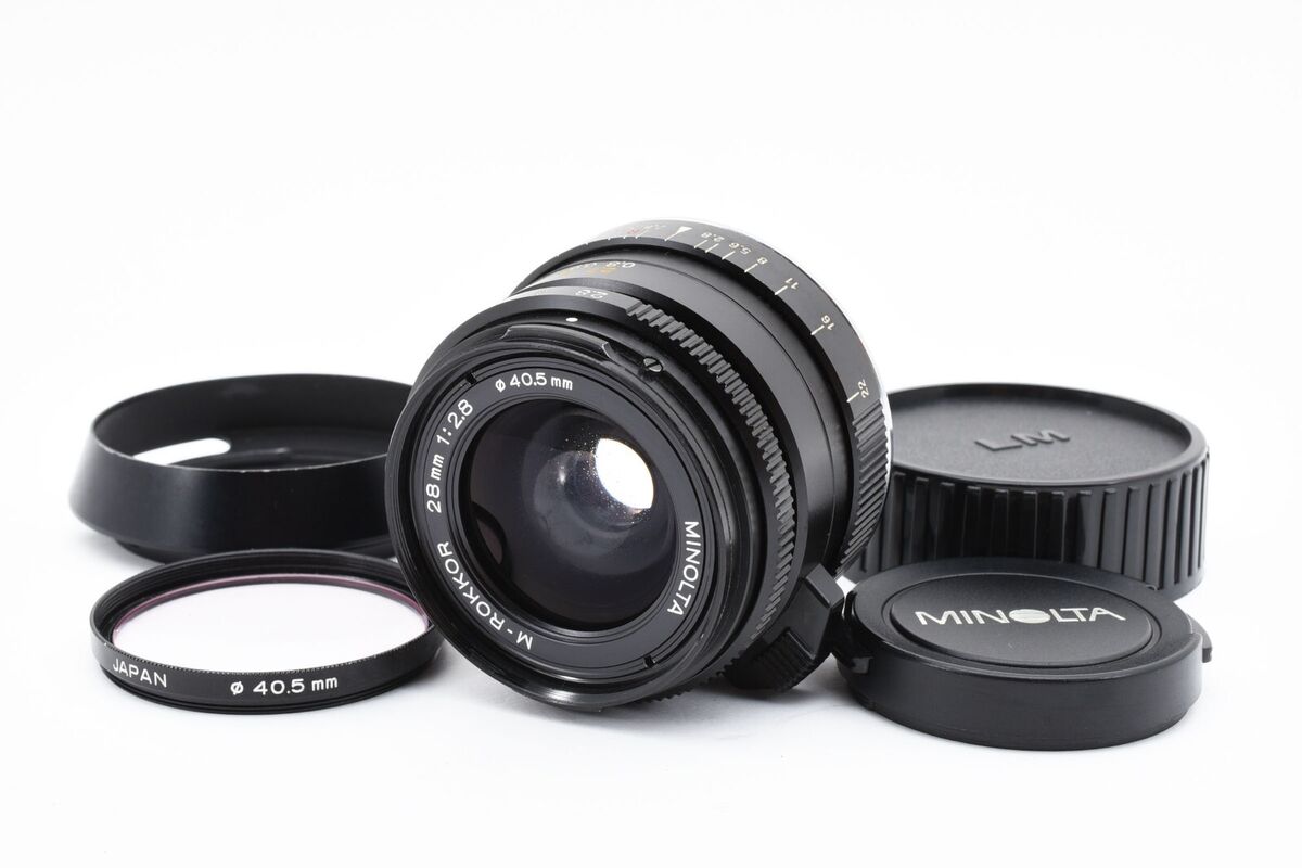 Minolta M-Rokkor 28mm f/2.8 Lens for CL CLE Leica M w/Hood Minolta M-Rokkor 28mm f/2.8 Lens for CL CLE Leica M w/Hood