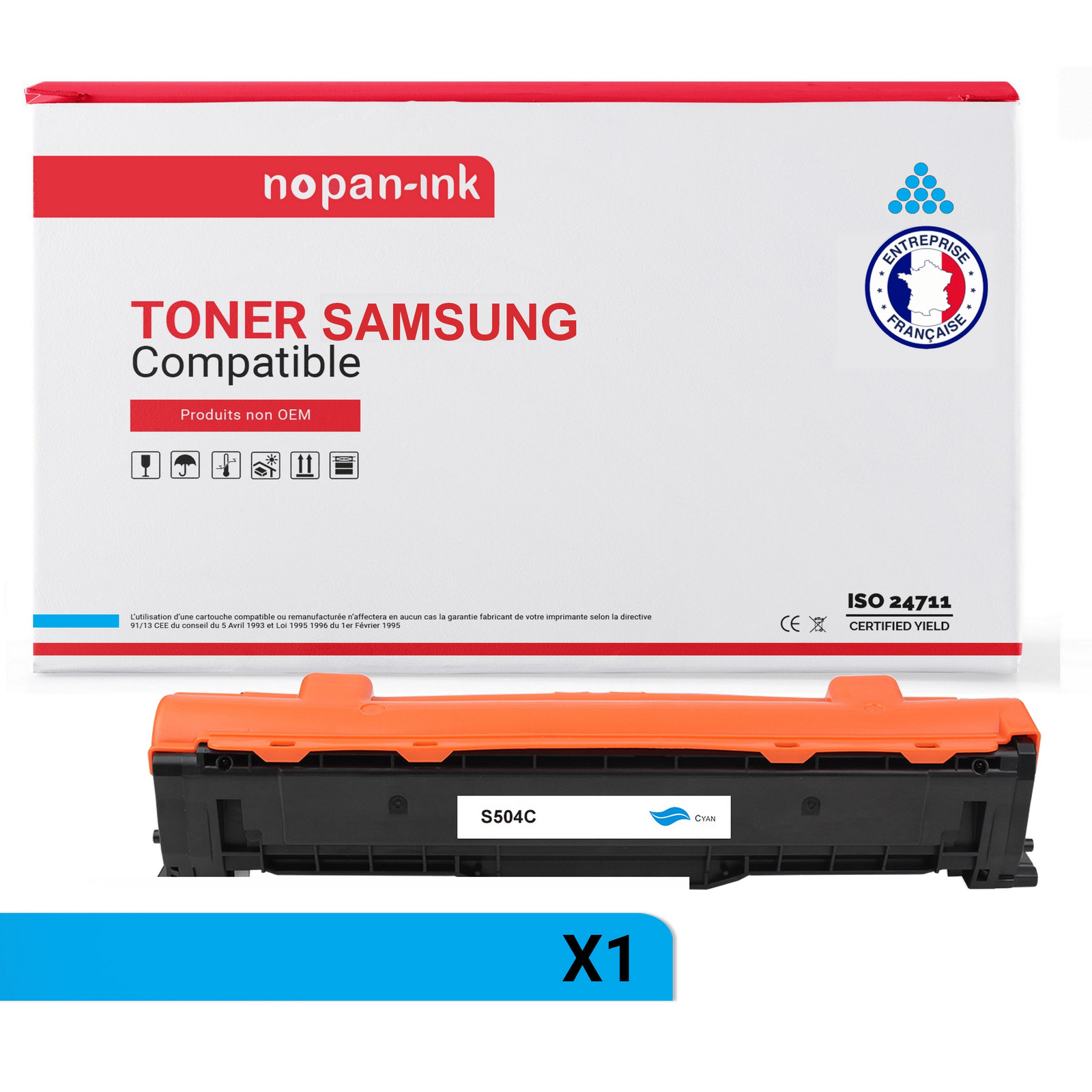 Toner CLT-504S ELS cyan compatible Samsung Nopan-Ink consommable imprimante laser couleur