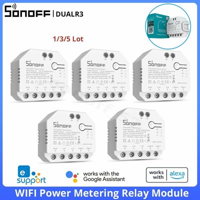SONOFF DUALR3 WIFI Smart Switch Dual Relay Module Two Way Power Metering eWeLink