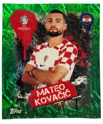 Topps EM 2024 Sammelsticker Parallels Mateo Kovacic Grün Green  Stickernr. CRO 3