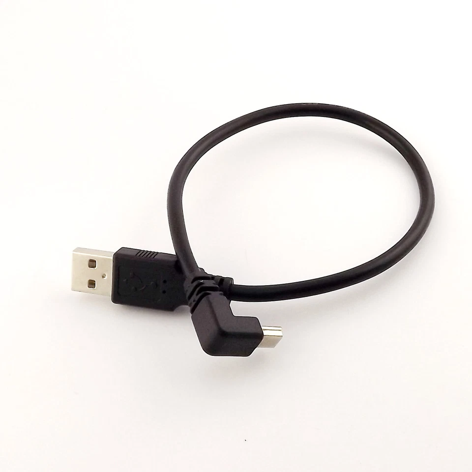 5x 1FT Mini USB Male 90 Degree UP Angled to USB 2.0 A Male for Camera Mp4 GPS - Image 4 of 4