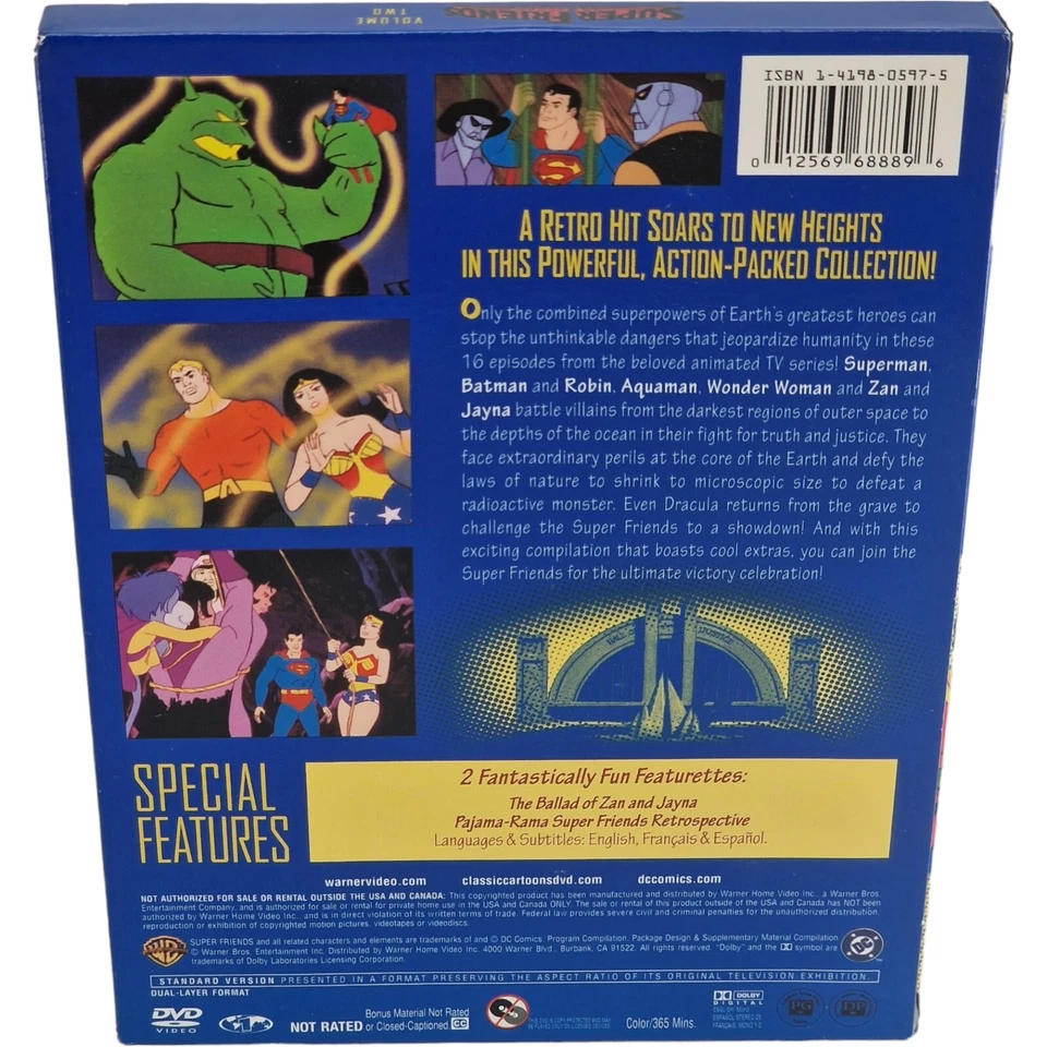 DC Comics: Super Amigos Volumen 2 DVD DigiPack Colección Clásica 2005 Zona A - Imagen 2 de 4
