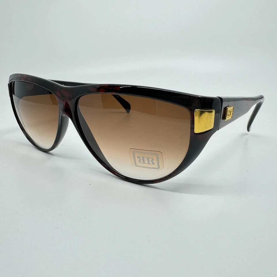 Очки солнцезащитные Rafaella Curiel темно-красные с оправой B дизайнерские винтажные женские 80-е H9296 - Изображение 2 из 4