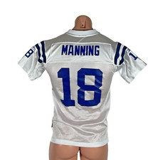 Peyton Manning 18 Indianapolis Colts White Reebok Youth Football Jersey Sz M
