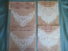 NEW Lot of 4 Wimpole Street Creations Lace Insets Insert: 2 are Full Collars