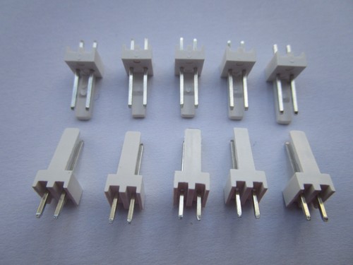 200 pcs Pitch 2.54mm 2510 2 Pin Male Plug Connector White Color New - Picture 2 of 5