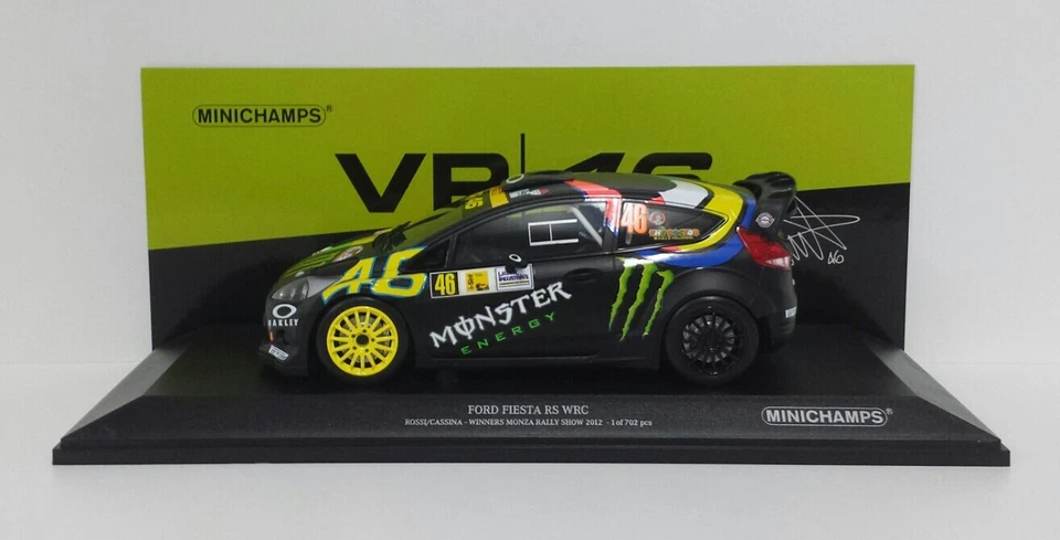 MINICHAMPS 1/18 Diecast Model Car Rally Ford Fiesta V.Rossi VR46 Monza 2012 - Image 2 of 4