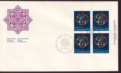 Canada FDC 1976 Christmas Nativity 20¢, UR PB sc#699