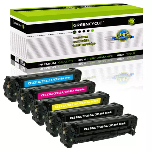 5 Set CB540A 125A Toner Fits for HP Laserjet CP1518ni CM1312 MFP CM1300 CP1515n
