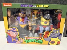 NECA TMNT Teenage Mutant Ninja Turtles MIGHTY HOG & RHINO-MAN Action Figures NEW