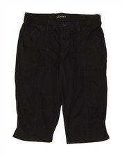 LEE Womens Mid Rise Relaxed Fit Bermuda Shorts US 12 Large W32 Black BR02