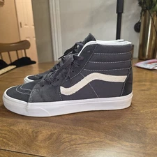 VANS SK8-Hi Shoes Textured Men’s Size 9 Skate Sneakers 508731 Asphalt/Gray/White