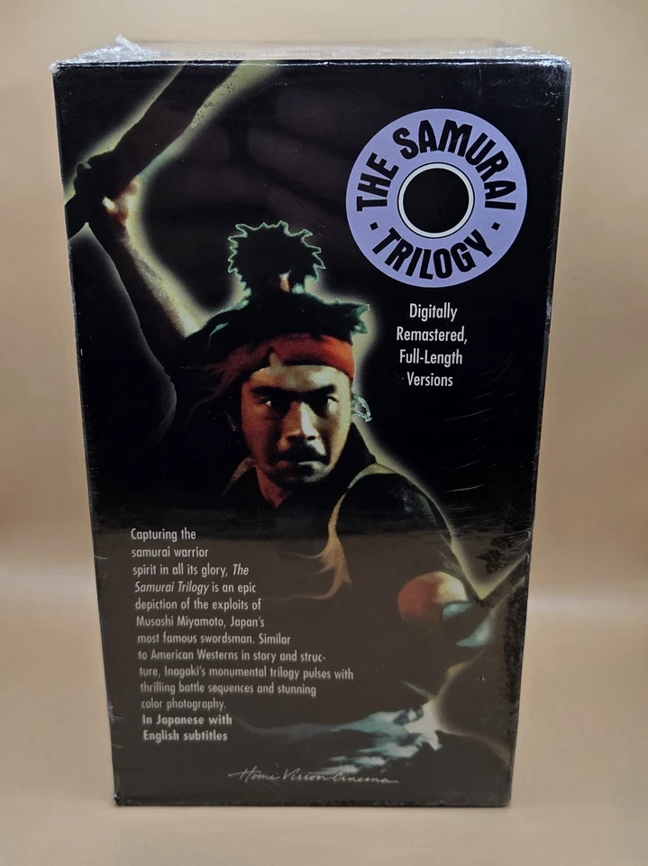 The Samurai Trilogy VHS 1993 Set Mushashi Hiroshi Inagaki Duel At Ichijoji - NEW - Image 2 of 4