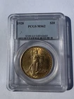 1928 US Gold $20 Saint-Gaudens Double Eagle - PCGS MS62