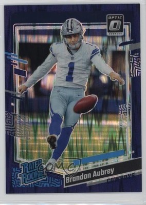 2023 Panini Donruss Optic Rated Rookie Purple Shock Prizm Brandon Aubrey 18vc