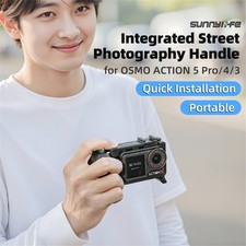 Street Photography Grip Quick Release Shutter Handle for DJI OSMO ACTION 5 Pro/4
