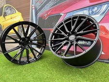 4x R20 Inch 5x108 Haxer Hx06f Black Gloss Wheels : Fits For Jaguar, Volvo