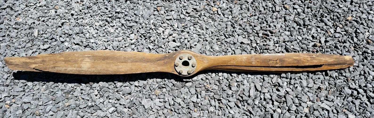 Vintage Wood Aircraft Propeller 46"L Wall Hanger/Decor See Photos