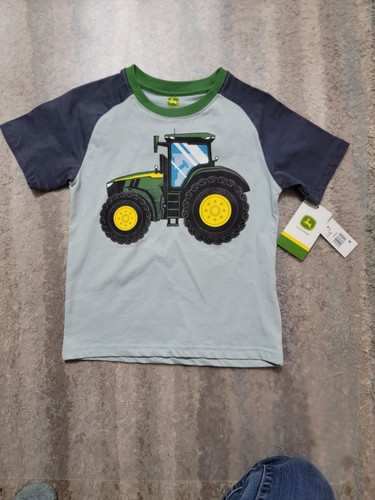 NEU John Deere Jungen blau Langarm Traktor T-Shirt Größen 6T