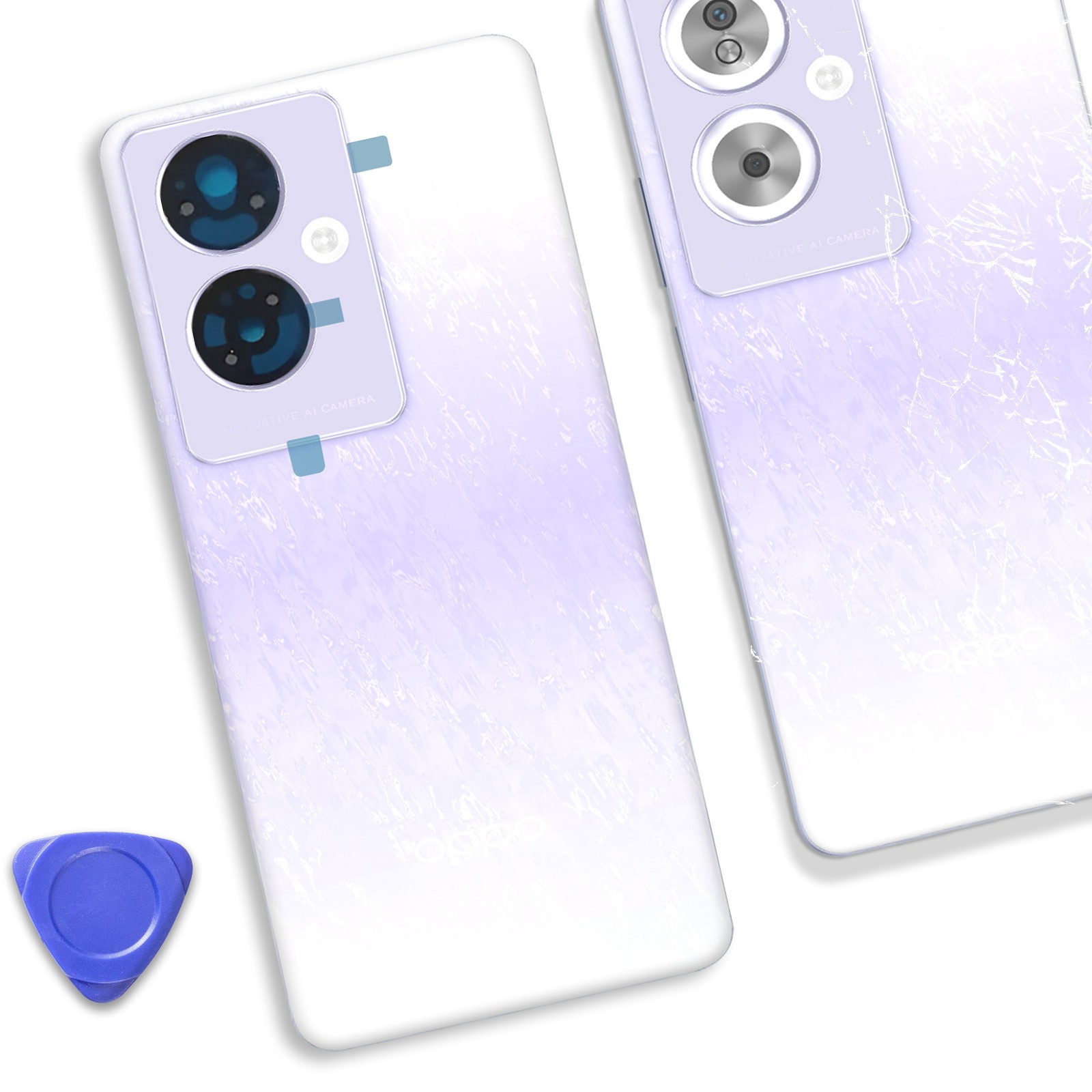 Cache arrière Oppo A79 violet résistant avec lentille caméra intégrée - 4