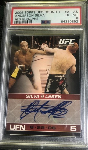 2009 Topps UFC Round 1 Anderson Silva Rookie Auto PSA 6 - Two higher