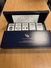 2011 25th ANNIVERSARY AMERICAN SILVER EAGLE 5 Coin Set BOX COA NGC GRADED