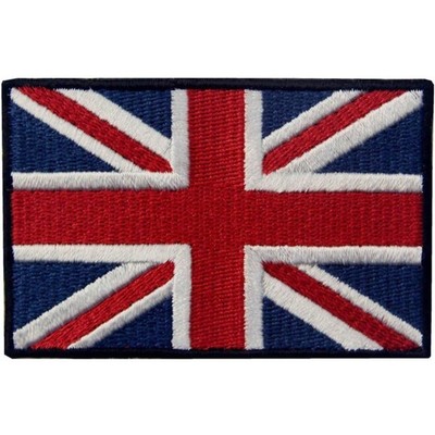 Union Jack Emblem Bestickte Flagge Großbritannien Haken- und Flauschband Patch