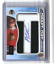 Alex DeBrincat T 2017-18 SP Game Used Draft Day Marks Autograph Rookie